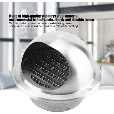 Bouches d'aération murales ou plafond en acier inoxydable, grille de ventilation ronde réglable pour conduit d'air domestique (1/5)