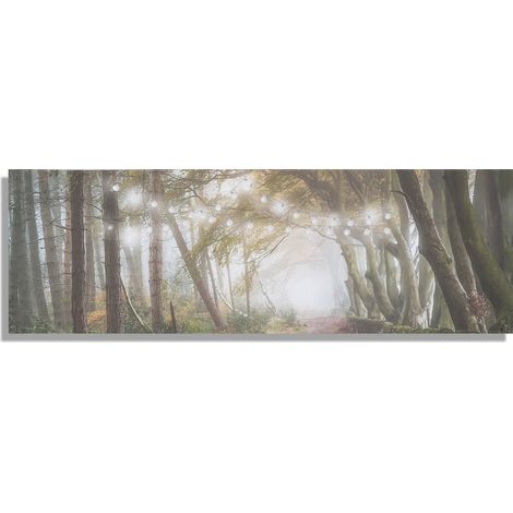 Art for the Home Waldspaziergang LED Leinwandbilder 30x90cm