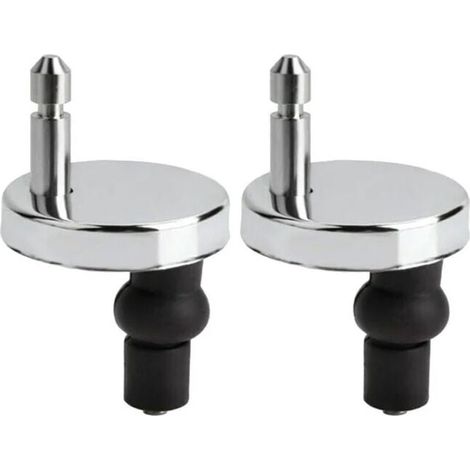 2 supports universels pour abattant de toilette - Charnières pour abattant de toilette - Supports pour couvercle de toilette - Support de remplacement pour abattant de toilette - Fixation pour abattan (1/4)
