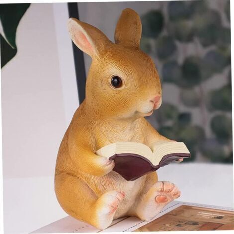 1PC Figurines Statues de jardin, Ornements de résine de lapin Simulation de jardin Sculpture animal Sculpture Figurines Jardin (1/4)