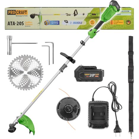 Procraft ATA-20S Akku Freischneider 20 V 420 mm Brushless + 1x Akku 4,0 Ah + Ladegerät (1/5)
