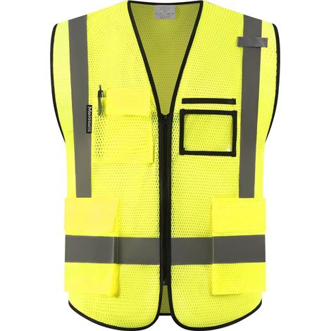 Gilet de Sécurité Haute Visibilité Réfléchissant avec Poches Zip (1/5)