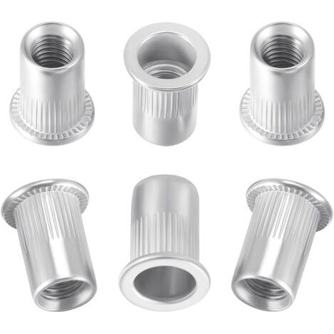 Rivet en acier inoxydable à tête plate fileté Rivets Nutsert Cap M8 50PCS (M8 Type Stainless Steel Rivet Nut) (1/5)