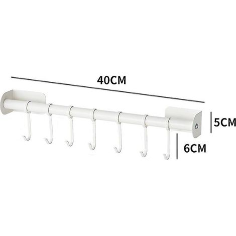 Support de tringle à rideaux blanc de 40 cm (1/4)