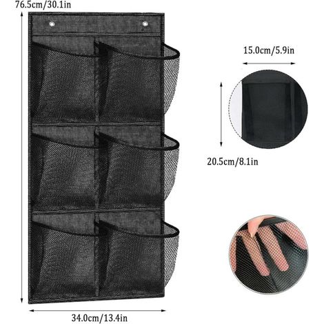 2+2 pcs Sur La Porte Organisateur De Chaussures,Organisateur Sur La Porte Pour Chaussures,Organisateur Suspendu Multifonctionnel (1/3)