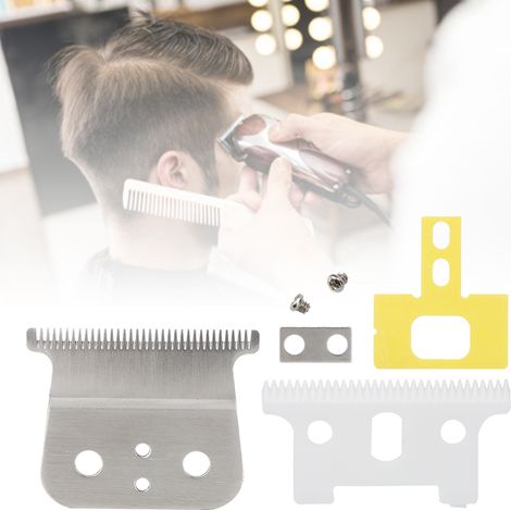 2 pièces tête de coupe en métal pour tondeuse à cheveux, lames de remplacement précises pour tondeuse barbe (1/5)