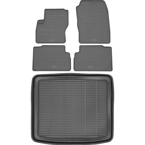 Ford Grand C-Max Minivan (2010–2012) – Set: Gummifußmatten + Kofferraummatte
