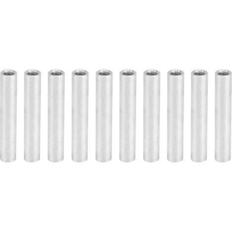 10 Pièces Colonnes de Raccordement Filetées Femelle en Alliage d'Aluminium M4x0.7mm, Longueur 42mm, pour Élévation et Espacement