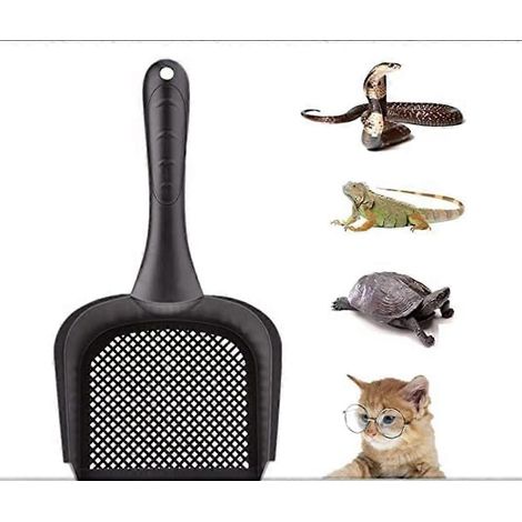 1 pelle à litière pour chat, pelle pour reptiles, sable, petit tamis pour terrarium, nettoyage de la litière (1/5)