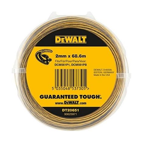 DeWalt DT20651-QZ recarga de hilo para cortabordes negro amarillo