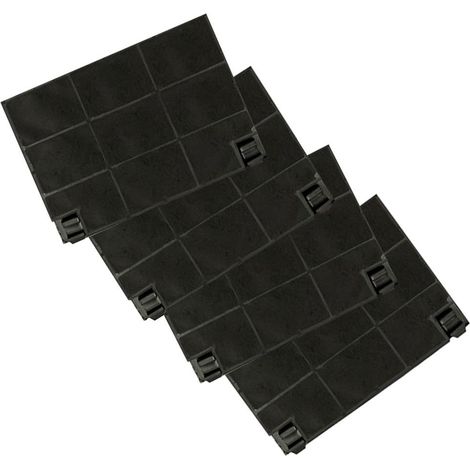 Sparset 4 Ersatz Aktiv-Kohlefilter für Modell Electrolux EFF70 für Bauknecht Zanker Zanussi Beko Dunstabzugshauben