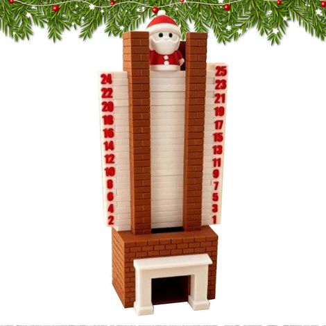 Calendrier de l'Avent 3D décoratif en forme de cheminée, 24 jours sur le thème des fêtes, pour enfants, hommes, famille, mari et adultes, activités à la maison et fêtes. (1/5)