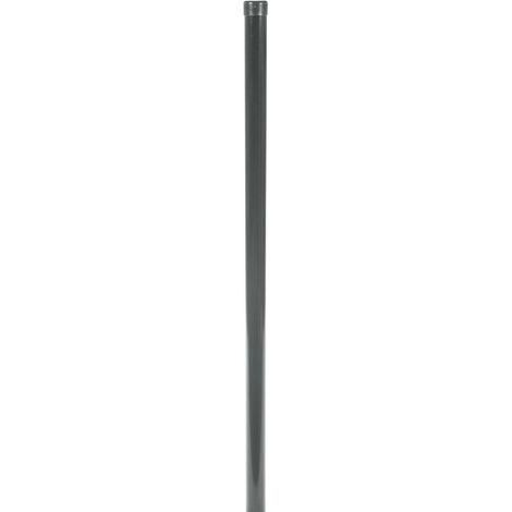 Poteau pour clôture rond gris 48mm – Acier thermolaqué – Hauteur 1,20m – Vendu à l'unité – Filiac