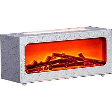Mini-Kamin-Diffusor für ätherische Öle, Kamin-Luftbefeuchter mit Fernbedienung, Diffusor mit Lagerfeuer-Effekt, 7 Lichtfarben A (1/5)