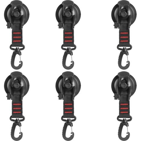 CCYKXA Lot de 6 ventouses sous vide robustes avec crochet, ventouses sous vide, crochets pour salle de bain, cuisine, serviette de douche, ventouse de camping polyvalente