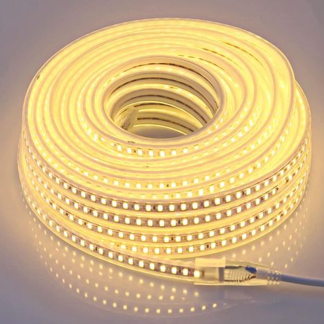 2M 3M 5M 6M Bande LED Blanc 3000K 4000K 6000K AC 220V Interieur Exterieur IP67 Etanche SMD 5730 120led / m Ruban LED pas besoin de Transformateur (Blanc, 3) (1/5)