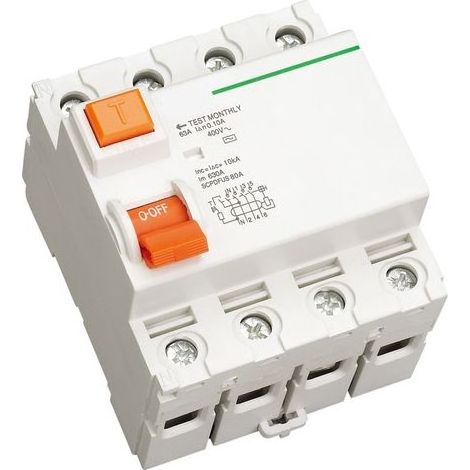 Disjoncteur de fuite ID RCCB ménage 220 v protection contre les fuites triphasées 32a63a avec disjoncteur à interrupteur d'air (4p) (1/5)