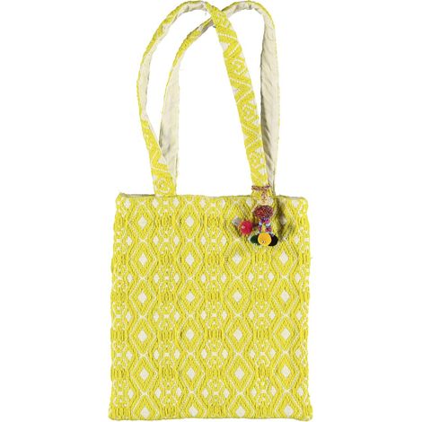 Borsa shopper Passigatti gialla da donna