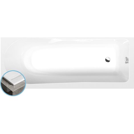 LISA SLIM Bain rectangulaire 150x70x47cm, blanc