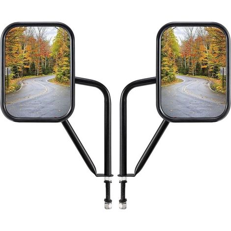 Specchietti retrovisori per CJ YJ TJ JK JL e specchietti laterali illimitati più larghi per porte quadrate (1/4)