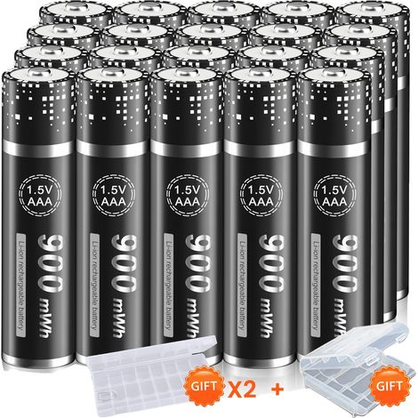 Batería recargable de iones de litio, compatible con mandos a distancia, carga rápida, 20 pilas AAA. (1/2)