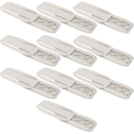 Support de Prise Électrique Mural Adhésif Abs Blanc 10 Sets pour Fixation sans Perçage sur Tables et Cuisines Forte Capacité de Charge (1/5)