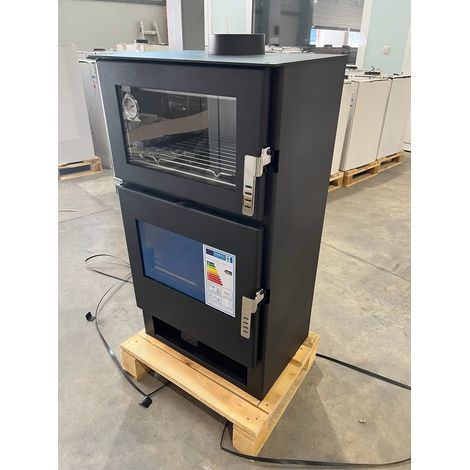 Stufa a Legna Verso F Inox - 9 kW Con Forno Integrato per Cottura Tradizionale