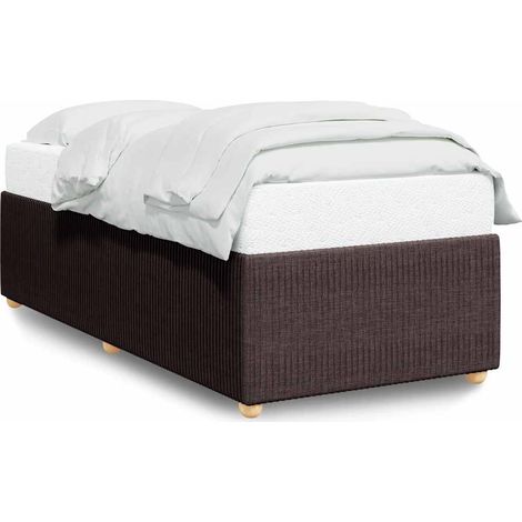 Maison Exclusive - Giroletto senza Materasso Marrone Scuro 90x200 cm Tessuto