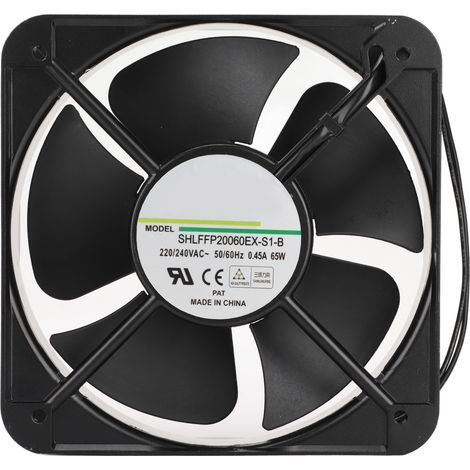 Ventilateur Industriel 200mm Double Roulement à Billes pour Refroidissement Châssis Alimentations 220-240V (1/5)