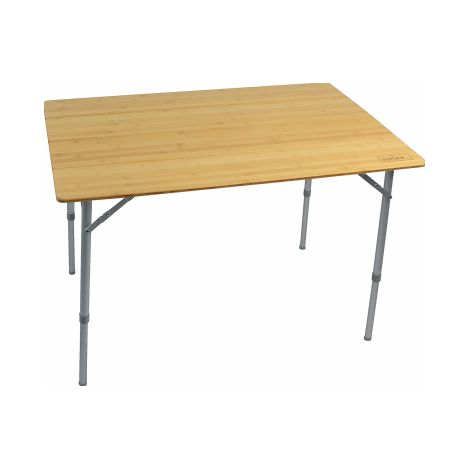 SOPLAIR Table Flex Bamboo 4 lattes pieds rabattables Aluminium 2 personnes (1/3)