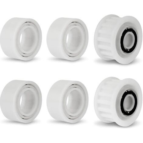Lot de 4 roues de guidage avec 2 poulies de rechange 3884997-R6 compatibles avec Maytronics Dolphin, Nautilus CC Plus, M200/M400/M500 &Dx3/Dx4/Dx6 Premier Accessoires de nettoyage de piscine (1/5)