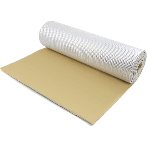 0.6㎡ 6mm Tapis Isolation Phonique Aluminium Voiture Capot Moteur Autocollant Insonorisant 100cmx60cmx6mm (1/5)