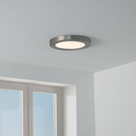 CCT LED Ein-Aufbaustrahler rund silber 3000/4000/6000K silberfarbiger Abdeckring - Ausführung: 12W Ø165mm (1/5)