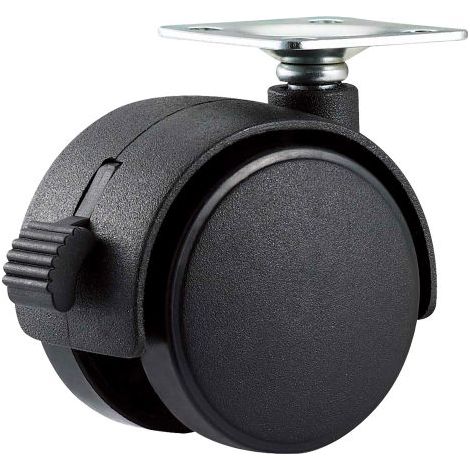 RUOTA PER MOBILI DOPPIA ø 40 - piastra mm 38 x 38 - capacità kg 25 - pz 2 BL