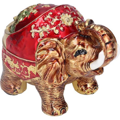 Collecteur de poussière sphérique rétro éléphant européen avec couvercle (1/5)