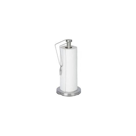 Toilet paper holder, vertical roll holder with handle, stainless steel, Ø 15x33 cm, matt silver MUMU (1/4)