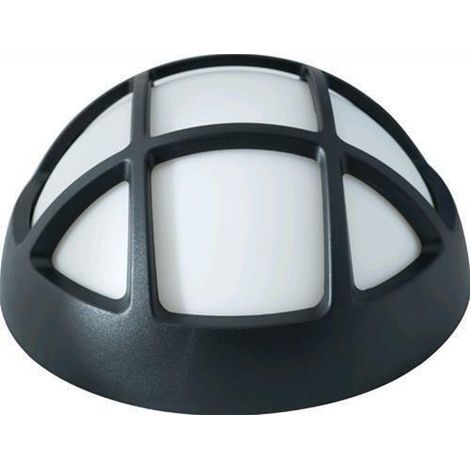 98311 - PLAFONIERA LED INCLUSO TONDA GRIGLIA NERA LAMPADA APPLIQUE FARETTO MAURER