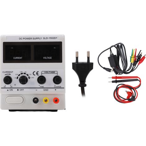 Wattmètre numérique SLD-1502D+, alimentation CC régulée multifonctionnelle, norme européenne AC220 ±10 % (1/5)