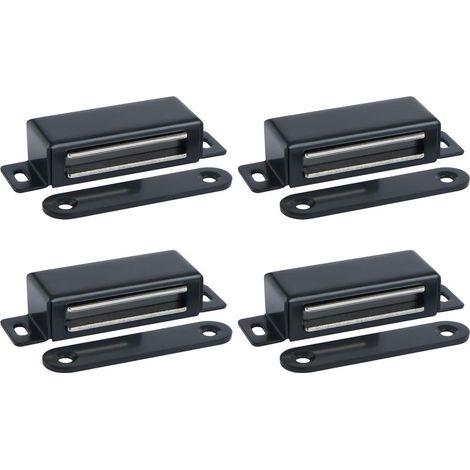 4 Pièces Aimant Porte Placard 7 CM pour Porte de Placard de Cuisine, Loquet de Porte Magnétique Aimant Meuble Fermeture pour Tiroir, Armoire, en Acier Inoxydable (1/5)
