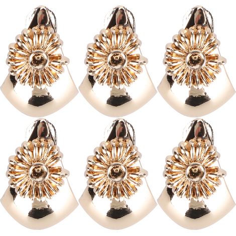 6 pièces attaches à chaussures universelles, boucles pour bottes, décoration de mariage et fêtes, accessoires pour bride, embout métallique HW15 (1/5)