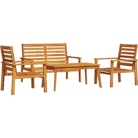 Maison Exclusive - 4-tlg. Garten-Lounge-Set Massivholz Akazie