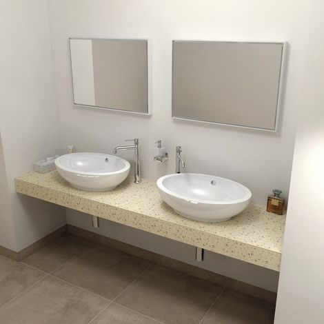 TAILOR Plan de travail Rockstone 180x50 cm, version F (1/5)