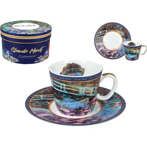 Tazzina da caffè espresso Carmani da 90 ml - Monet/Il ponte sulle ninfee (1/5)