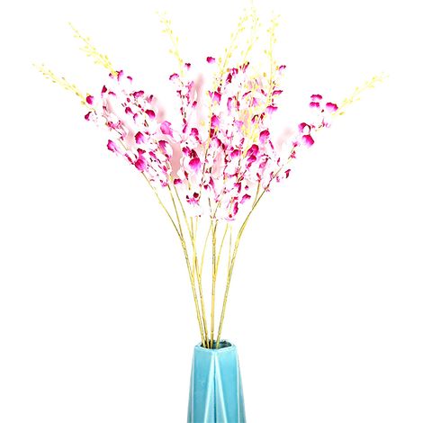 Bouquet De Fleurs Artificielles En Soie Violet Clair Pour Décoration Maison Bureau Fête Lot De 1 (1/2)