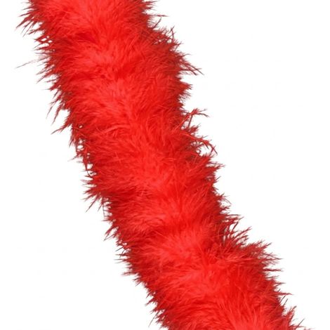 Set 3 Boa di Piume Rosse Natalizie 180 cm - Decorazione Elegante per Albero di Natale Porte e Allestimenti Festivi vetrine (1/2)