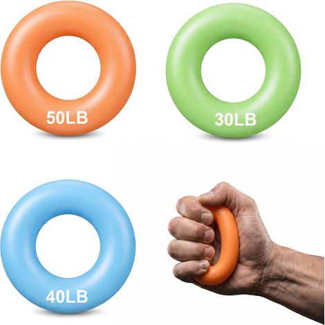3 Pièces Hand Grip Strengthener,Morceaux Renforceur de Doigt Exerciseur (1/5)