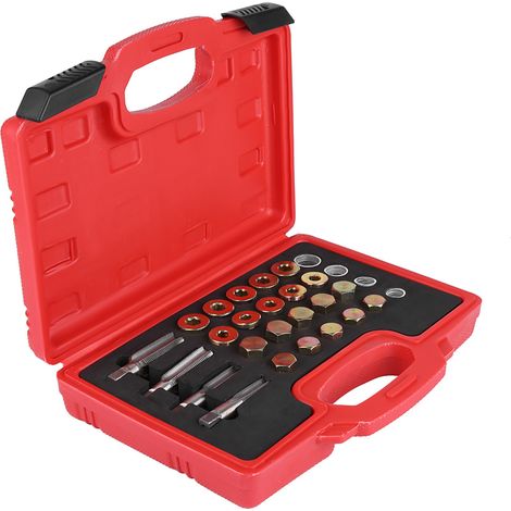 64 pièces Coffret outils réparation taraudage carter huile bac boîte de vitesses différentiel bouchon vidange M13 M15 M17 M20 (1/5)