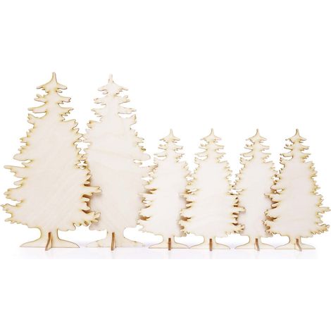 Árboles de Navidad planos juego de 6 (1/3)