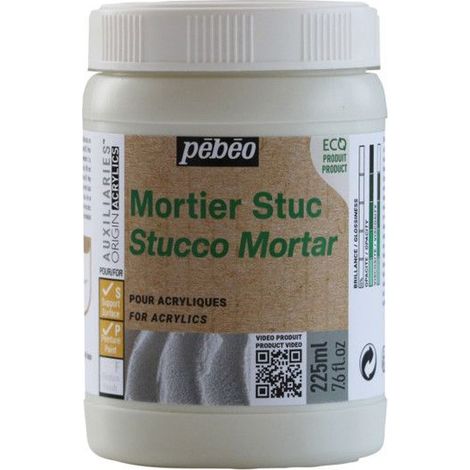 Mortier stuc - Pébéo Origin - Gris clair - 225ml - Effets de matière (1/3)