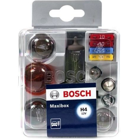 Juego completo de bombillas H4 Maxibox de Bosch (8 unidades) + fusibles (ver descripción del producto)